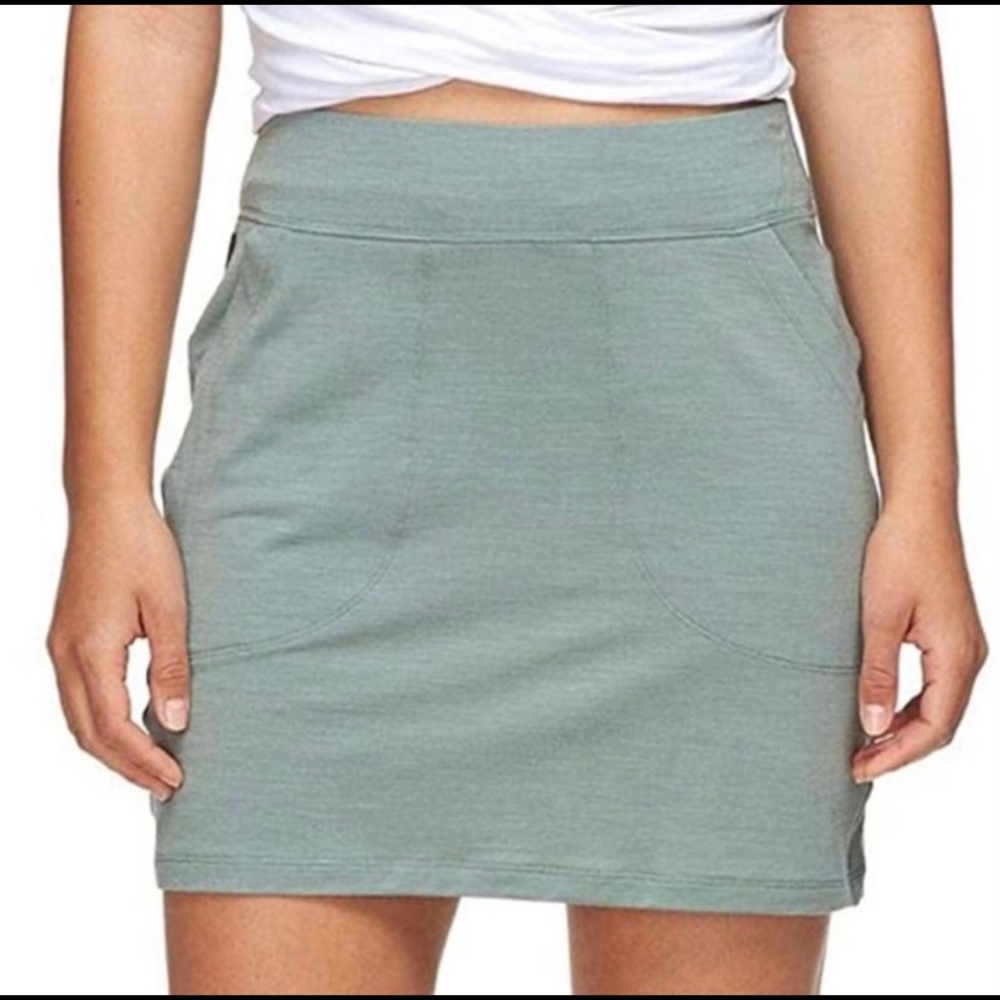 Icebreaker Yanni Sage Green Merino Wool Skirt